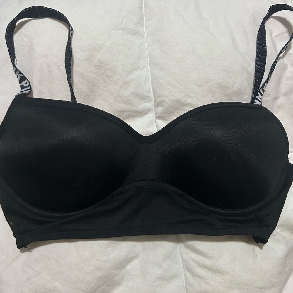 PINK Victoria's Secret Black Strapless Bra